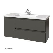 Caprigo Тумба с раковиной FORTE 120 см, левая, графит