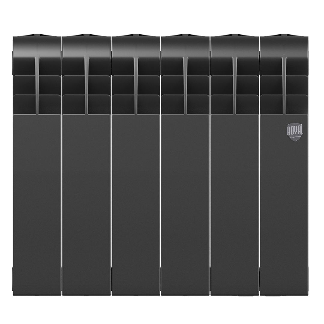 Приобрести royal thermo радиатор биметаллический biliner 350 /noir sable ( черный графит ) - 6 секц.