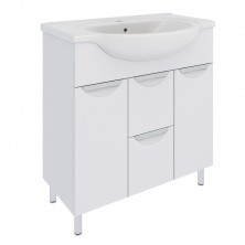 AQUA DE MARCO Тумба напольная с раковиной ELEGANSE 80 см, белый\хром 2080CELE
