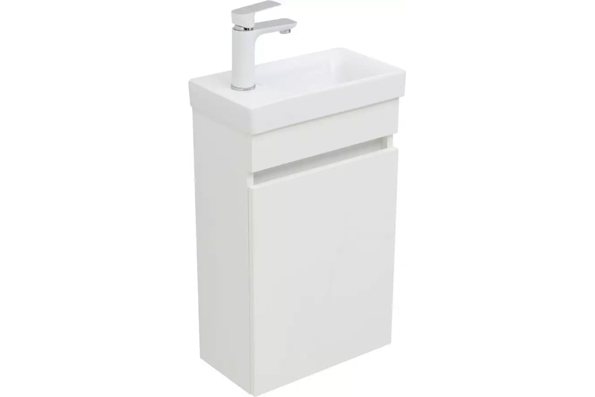 Приобрести aquanet тумба с раковиной вега 40 см, белая