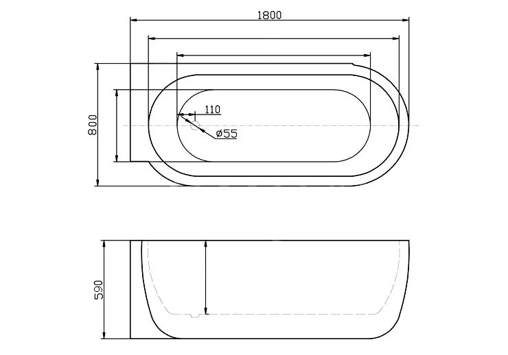 Приобрести belbagno ванна акриловая bb11-1700l 170х80 см