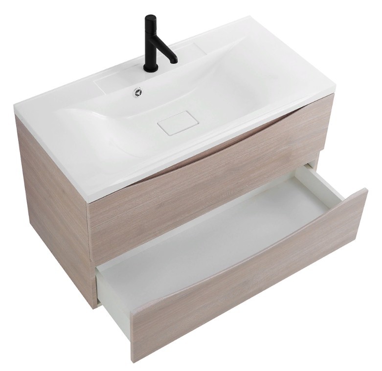 Приобрести тумба подвесная с раковиной belbagno marino-800-2c-so-rg-p 80 см, rovere grigio