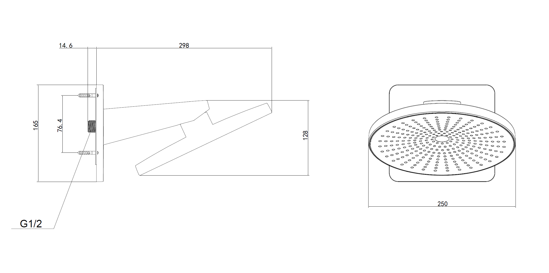 Приобрести vincea верхний душ inspire 250 мм, черный матовый vshd-3i5cmb