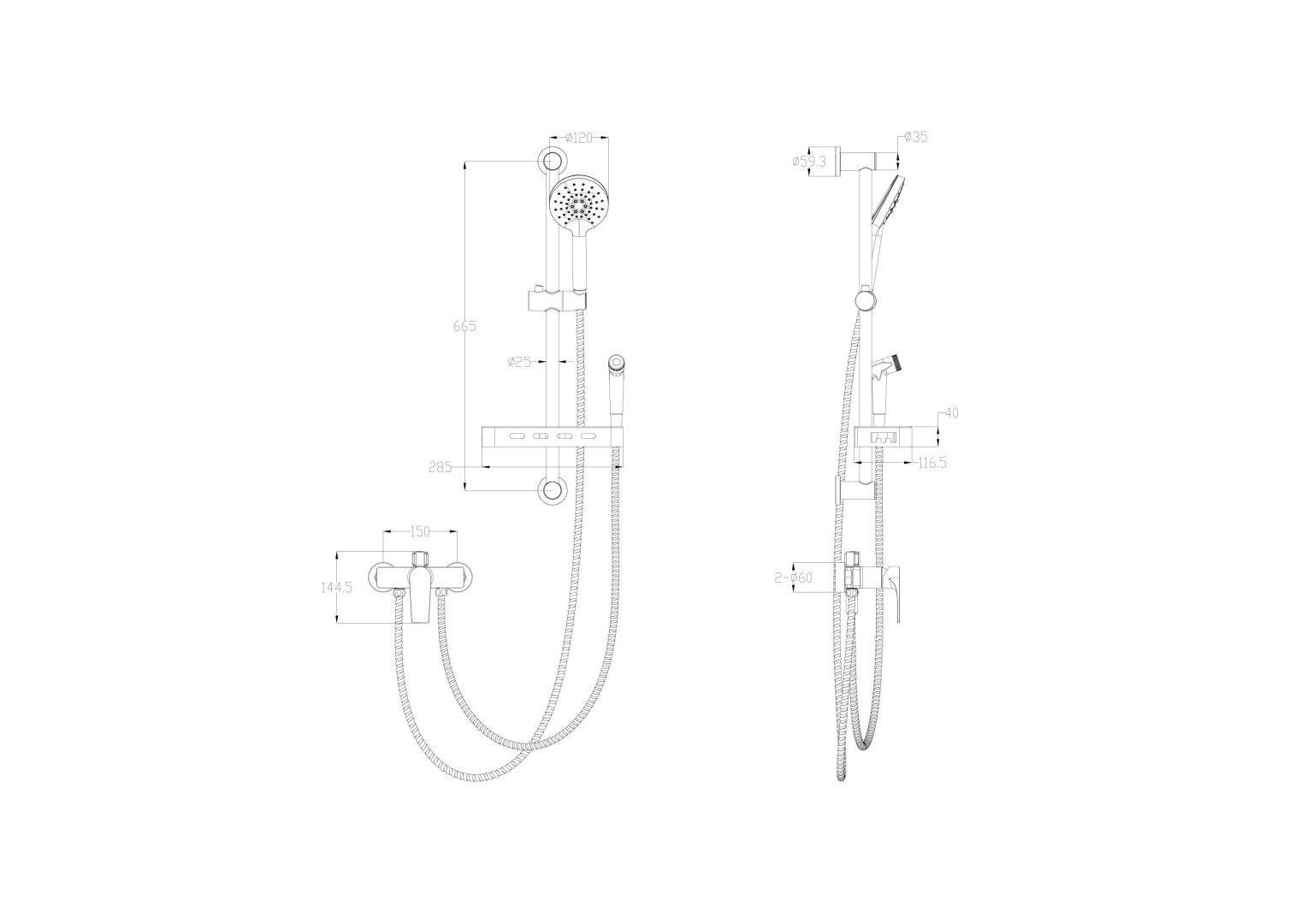 Приобрести смеситель для душа с гарнитуром wonzon & woghand, брашированное золото (ww-a31003-bg)