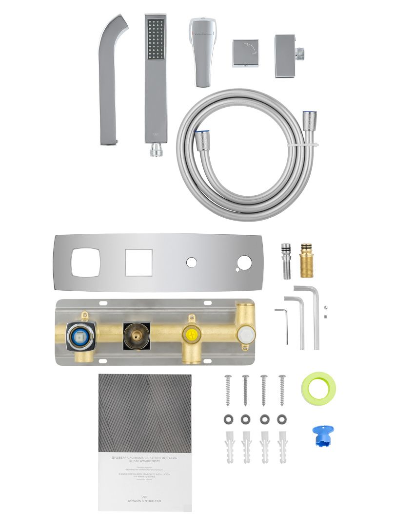 Приобрести смеситель для ванны встраиваемый wonzon & woghand flex, хром (ww-88889072-cr)