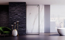 Veconi Душевая перегородка Korato 120x200 см, черная матовая, прозрачное KR81B-120-01-C4