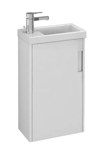 Приобрести тумба подвесная с раковиной velvex klaufs 40 см белый/глянец