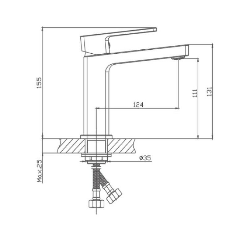 Приобрести haiba смеситель для раковины 155мм, хром hb-10615