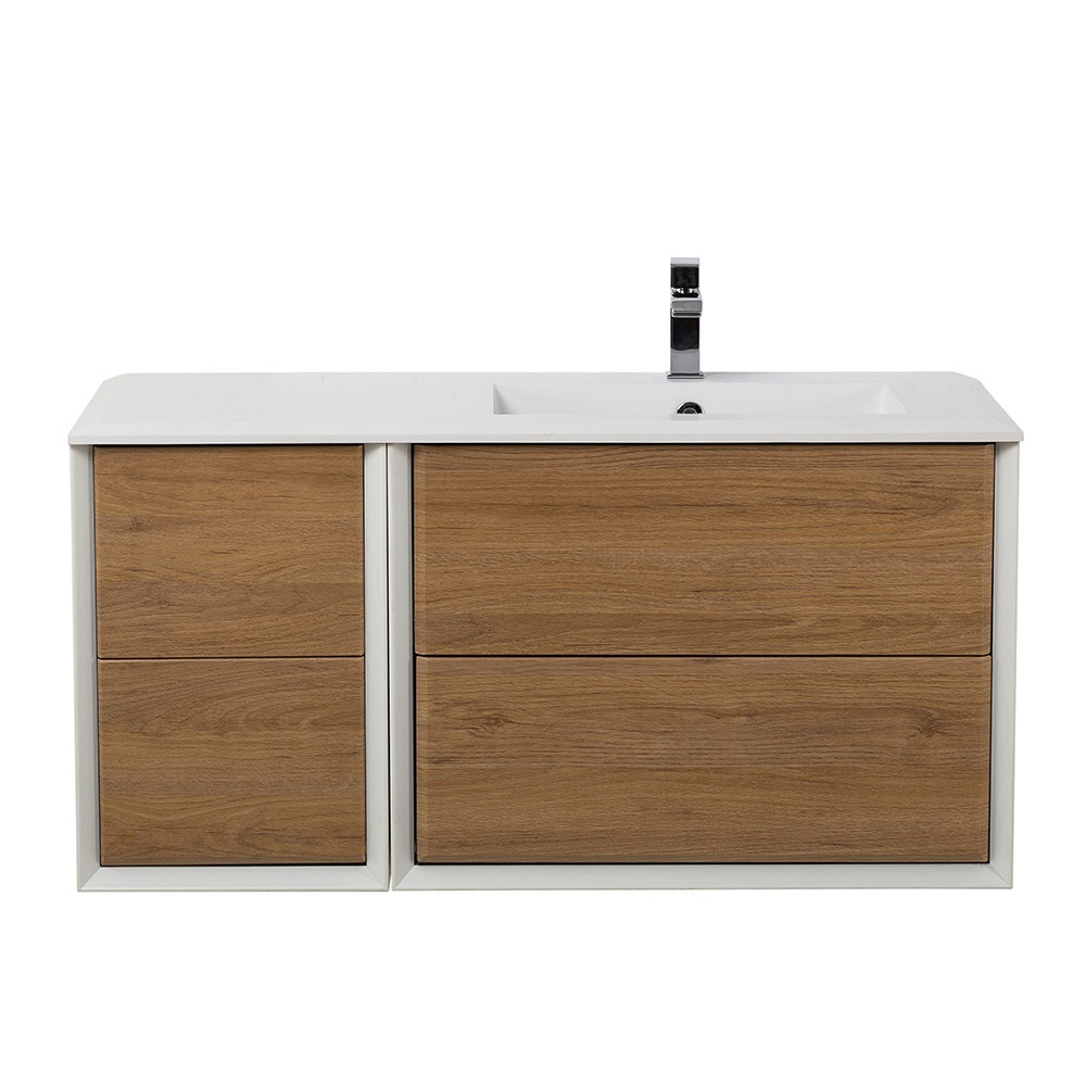 Приобрести cezares тумба подвесная с раковиной bellagio 106 см rovere tabacco, правосторонняя, дерево 54716