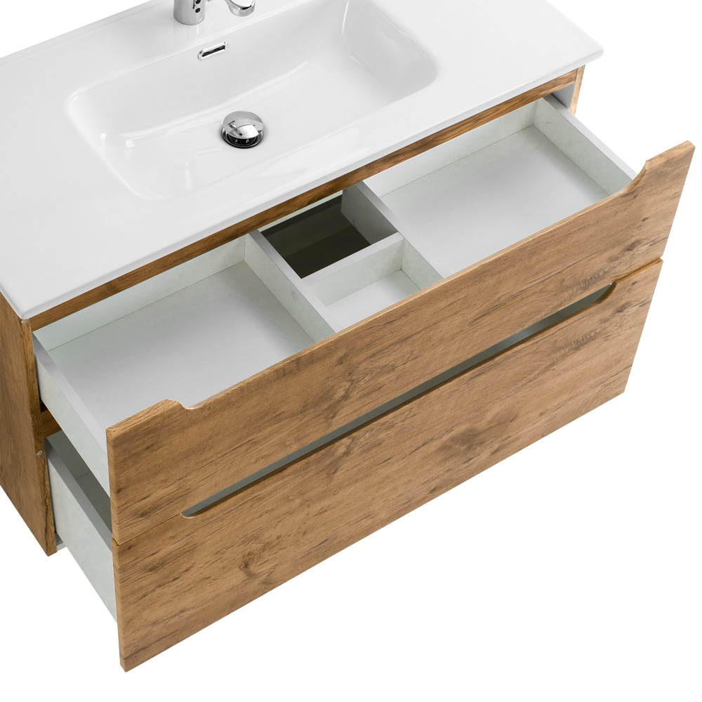 Приобрести belbagno тумба с раковиной etna-h60 100 см, подвесная b rovere nature, белая раковина