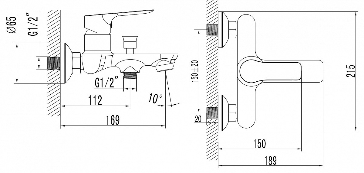 Приобрести azario смеситель для ванны avilla, с ручным душем, хром az-su23394c
