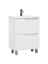 VIGO Тумба с раковиной Neo 60см, 2 ящика, напольная, белая tn.NEO.9696.60.2Y