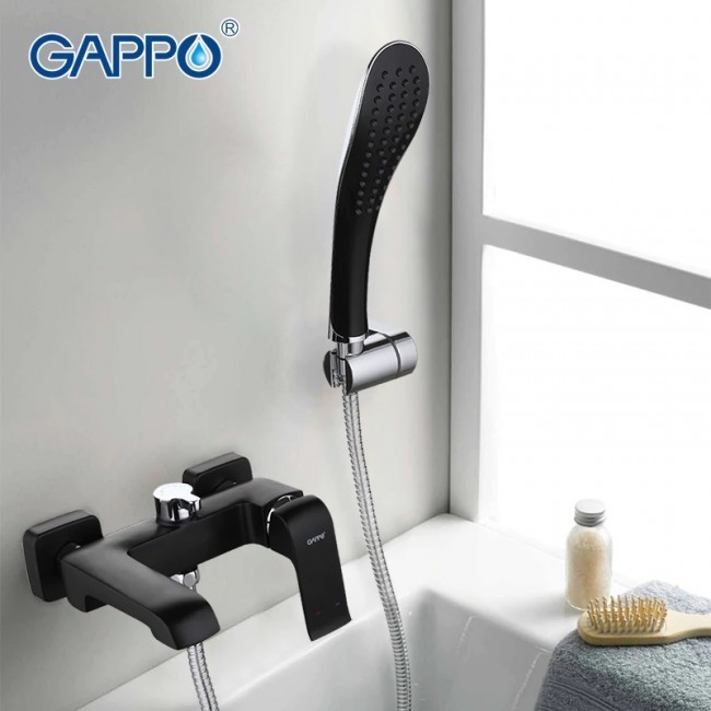 Приобрести gappo смеситель для ванны и душа g3250, черный матовый 84052