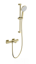 Смеситель для ванны с душевым гарнитуром и термостатом WONZON & WOGHAND, Брашированное золото (WW-C2021-A-BG)