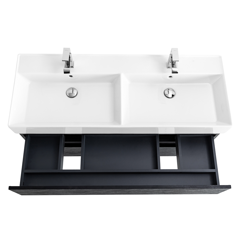 Приобрести cezares тумба подвесная с раковиной molveno 46 120 см nero, черная molveno 46-120-2c-so-2-nc