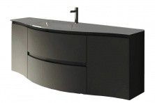 CEZARES Тумба подвесная с раковиной VAGUE 138х57см, антрацит