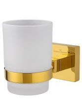 Стакан для зубных щеток с держателем WONZON & WOGHAND POLO, Темное золото (WW-8921-DG)