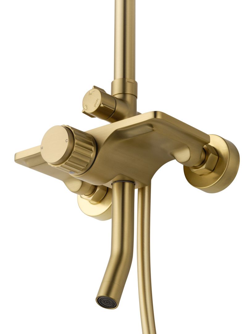 Приобрести душевая система wonzon & woghand click, брашированное золото (ww-n3s962-bg)
