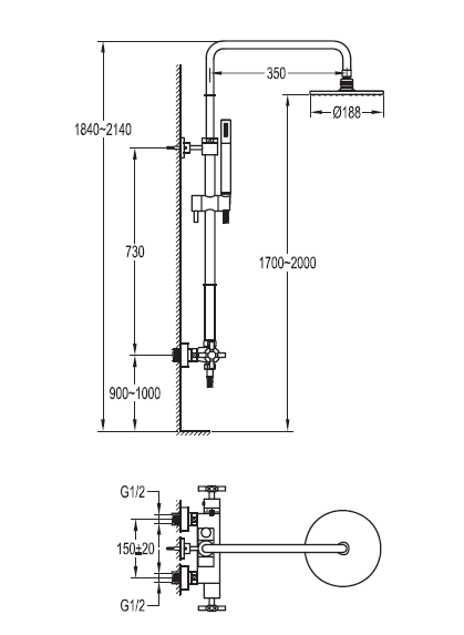 Приобрести cezares душевая система siesta с термостатом, хром siesta-f-cd-ta-01