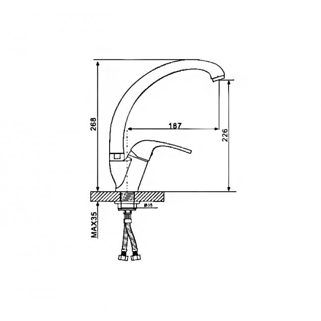 Приобрести gappo смеситель для кухни g4135 с высоким изливом, хром 85917
