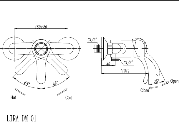Приобрести cezares смеситель для душа lira, хром lira-c-dm-01