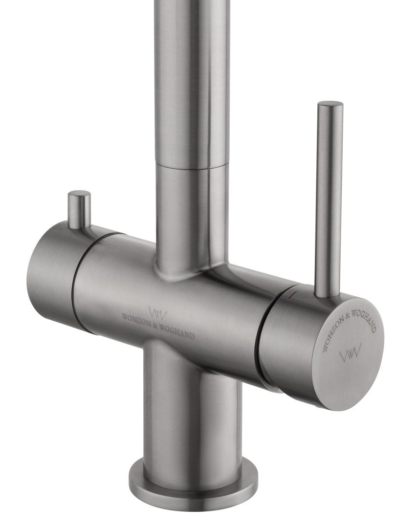 Приобрести смеситель для кухни c подключением фильтра wonzon & woghand, брашированный никель (ww-3211-bs)