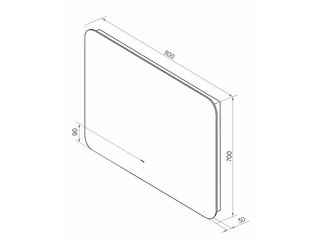 Приобрести continent зеркало с подсветкой burzhe 80х70 см, белое