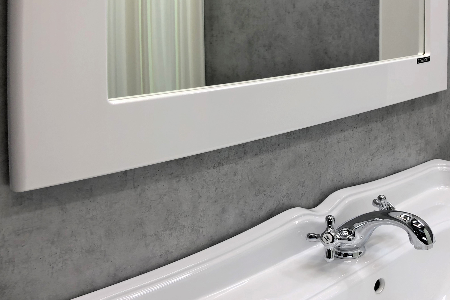 Приобрести сomforty зеркало "монако-80" белое глянцевое