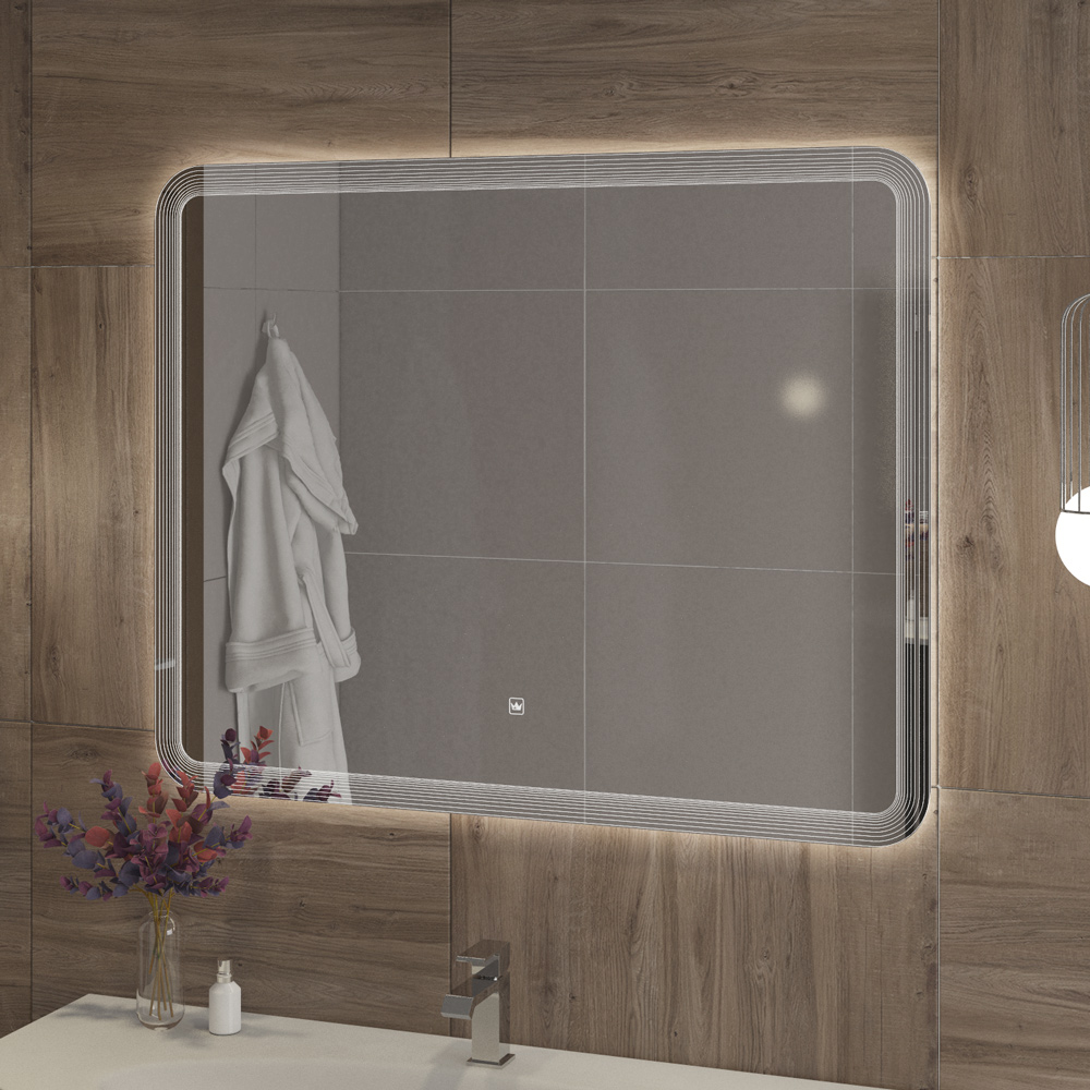 Приобрести cezares зеркало duet 110х800 см. контурная подсветка, сенсорное включение, гравировка czr-spc-duet-1100-800-led-tch