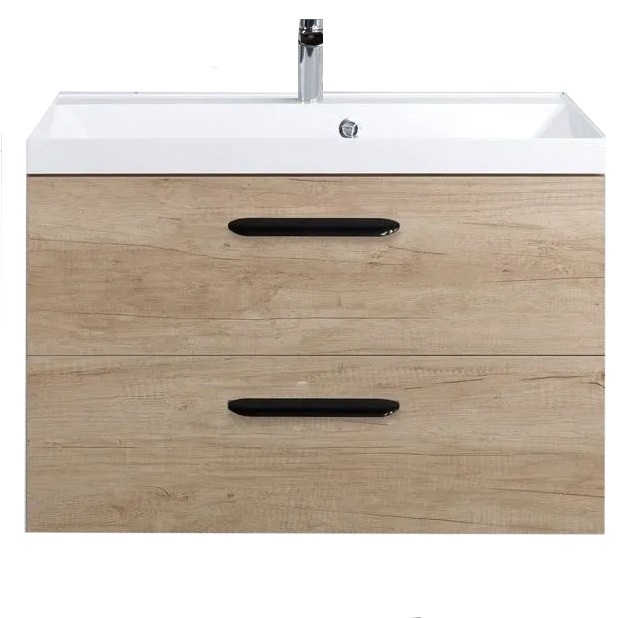 Приобрести тумба подвесная с раковиной belbagno aurora-800-2c-so-rnn 80 см, rovere nebrasca nature