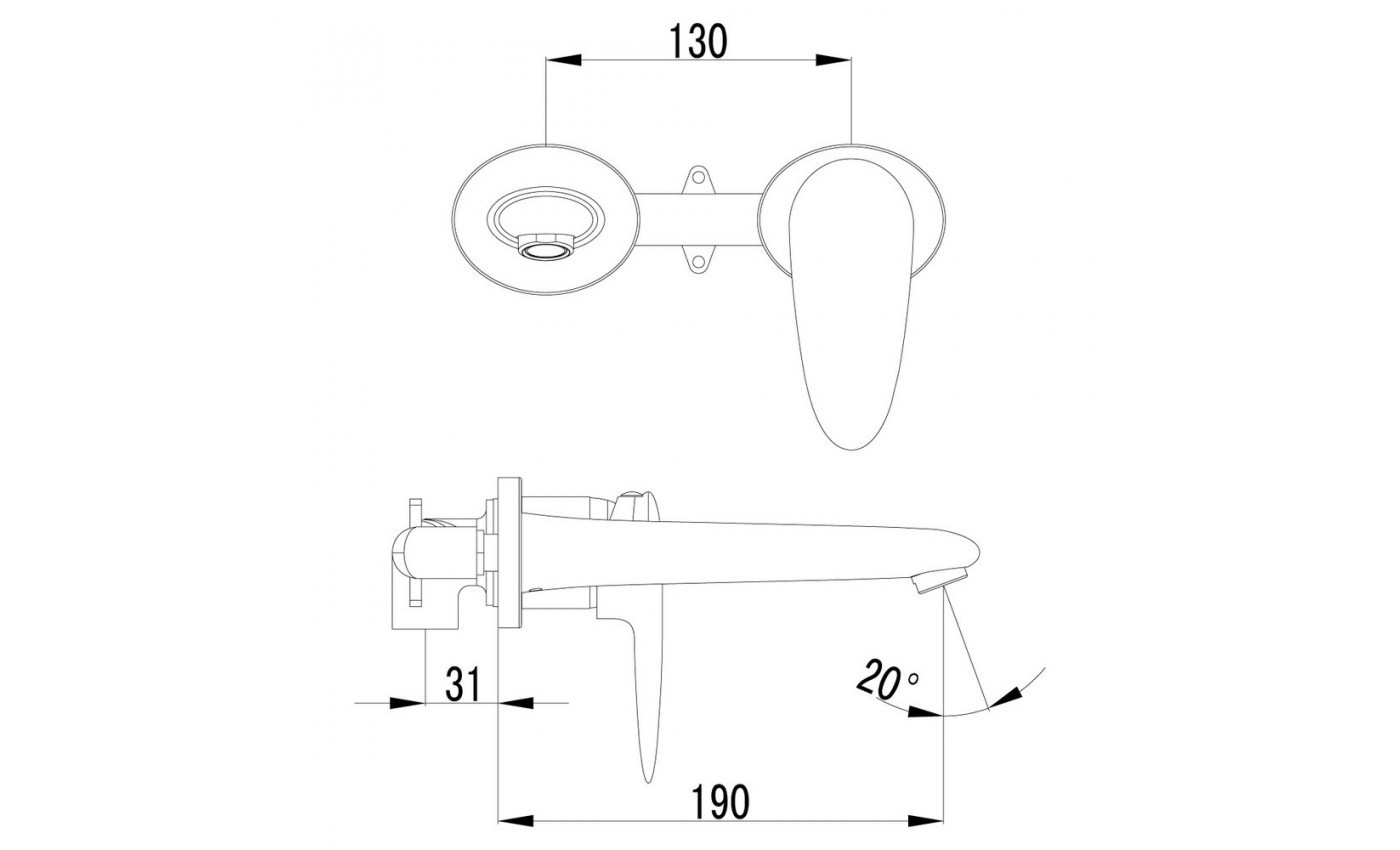 Приобрести lemark смеситель для раковины status, скрытый монтаж, хром lm4426c