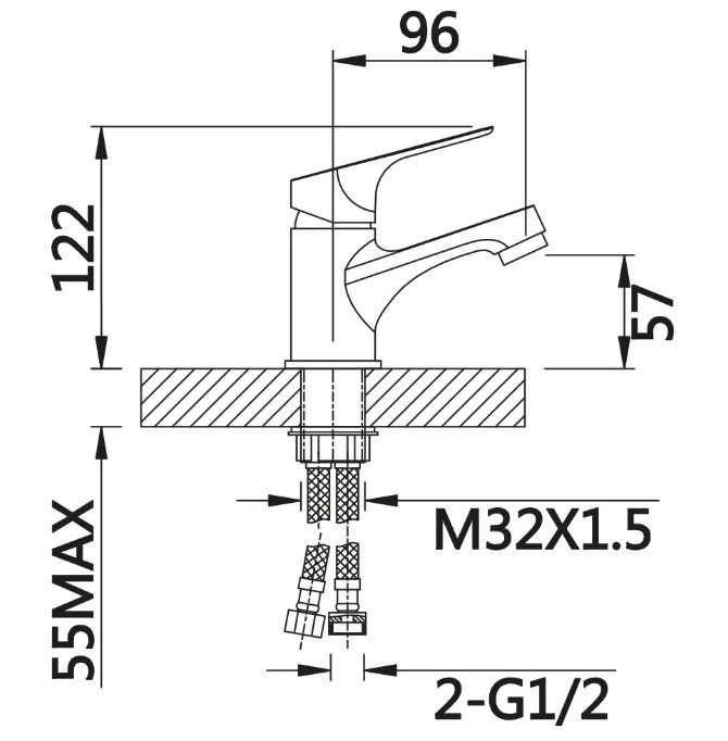 Приобрести cмеситель для раковины vieir sist 150 мм, хром v063511