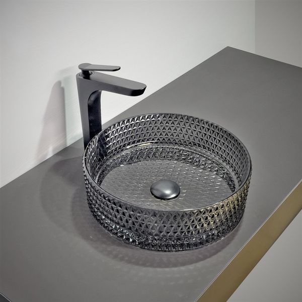 Приобрести comforty раковина накладная gl03 36х44 смстеклянная