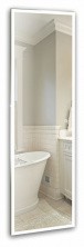 Azario Зеркало Моника 45х150 см, белый, с подсветкой, сенсорный выключатель, ФР-00001406