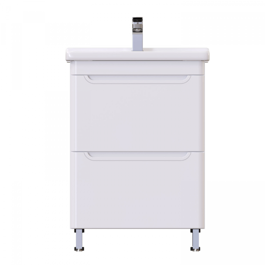 Приобрести mirsant тумба напольная сити 60 см с раковиной миранда-60, белая ут000080936