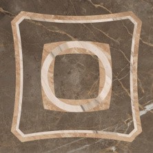 Плитка напольная Coliseumgres Portofino 45x45см, Серая вставка Интарсио, шлифованная, реттифицированная