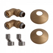 Комплект подключения Point для полотенцесушителя 3/4"х1/2" г/ш со сгоном, бронза PN93412BR