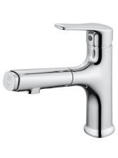 Смеситель для раковины с выдвижным изливом WONZON & WOGHAND, Хром (WW-AE4151-CR)