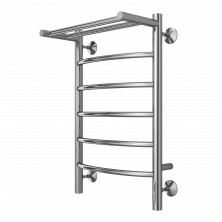 Полотенцесушитель 400х650 мм электрический Terminus Классик с полкой П6, хром 4670078531384