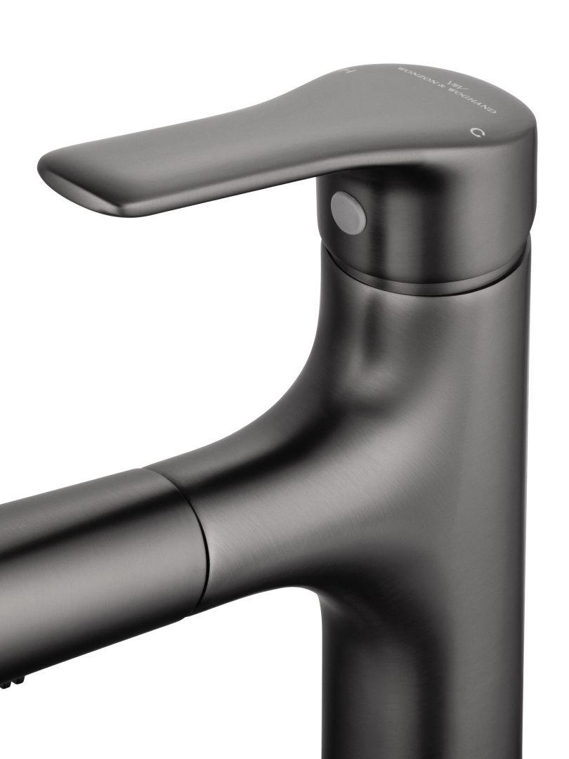 Приобрести смеситель для раковины с выдвижным изливом wonzon & woghand, темный графит (ww-ae4151-bgg)