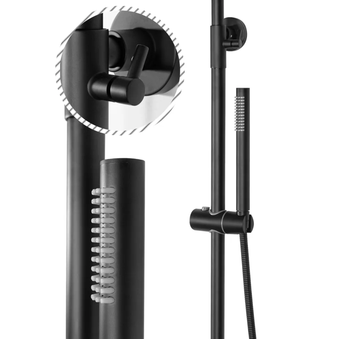 Приобрести grocenberg душевая система, черный матовый gb7011bl