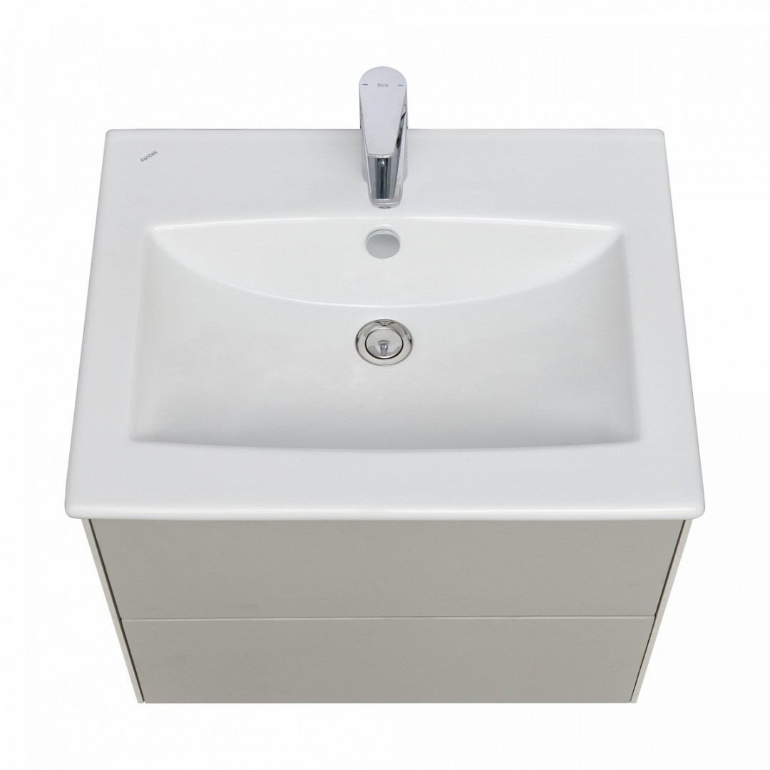 Приобрести тумба подвесная с раковиной акватон сохо 60 см, слэйт \ галька серая