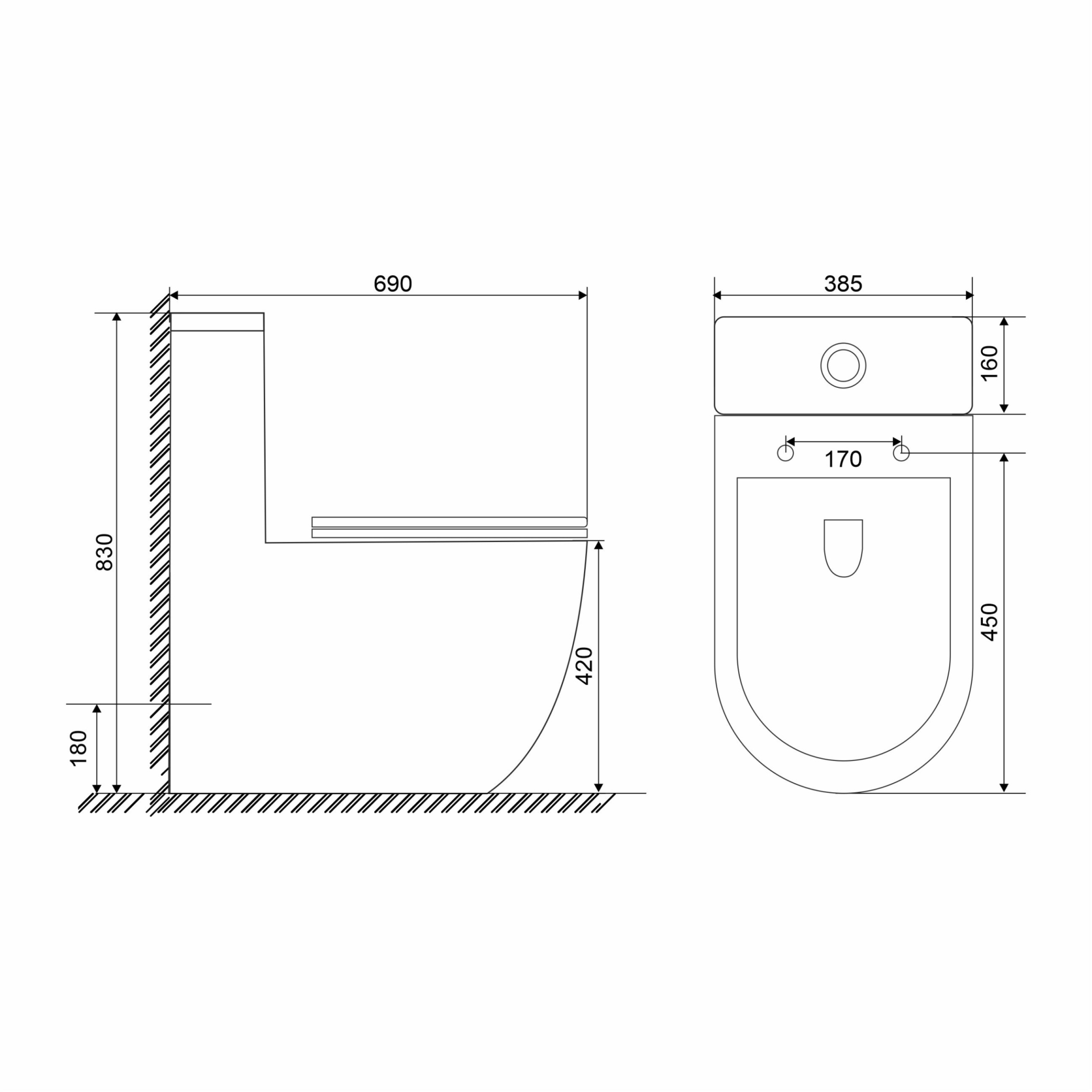 Приобрести sole унитаз компакт pandora 2 black, безободковый с сиденьем дюропласт, микролифт ут000090244