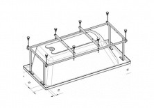 Монтажный комплект для ванны Roca Hall 170х75 см Z.RU93.0.277.0