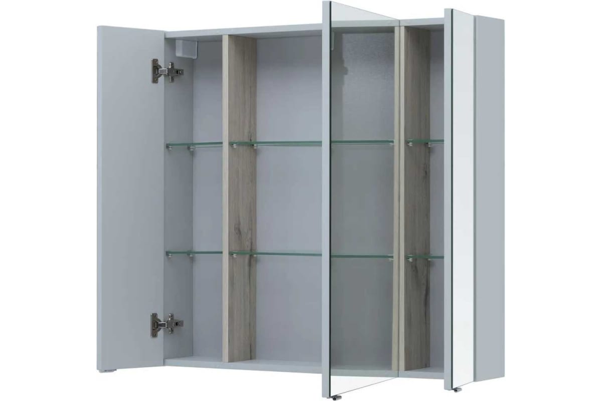 Приобрести aquanet зеркальный шкаф алвита new 90 см, серый