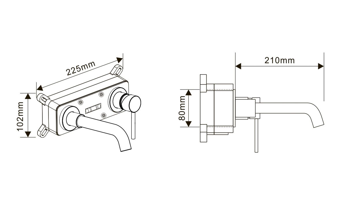 Приобрести hayzburg настенный смеситель для раковины, золото hb-2003go