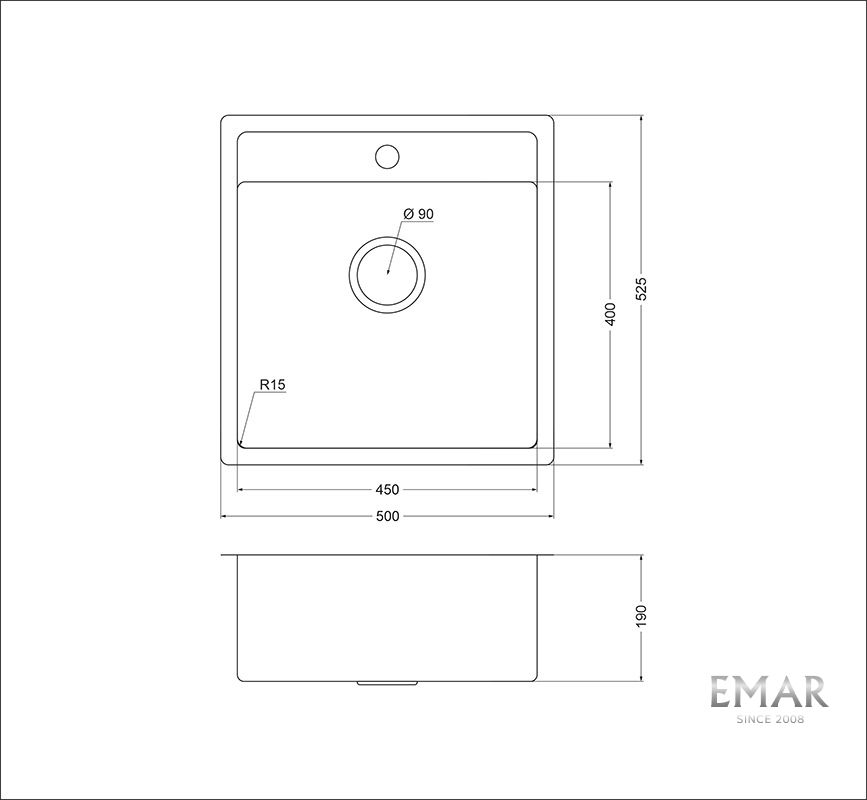 Приобрести oulin кухонная мойка 50х52 см, сатин oulin ol-fur114