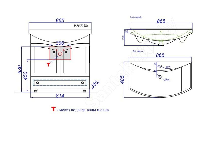 Приобрести тумба напольная с раковиной aqwella франческа 85 см fr0108