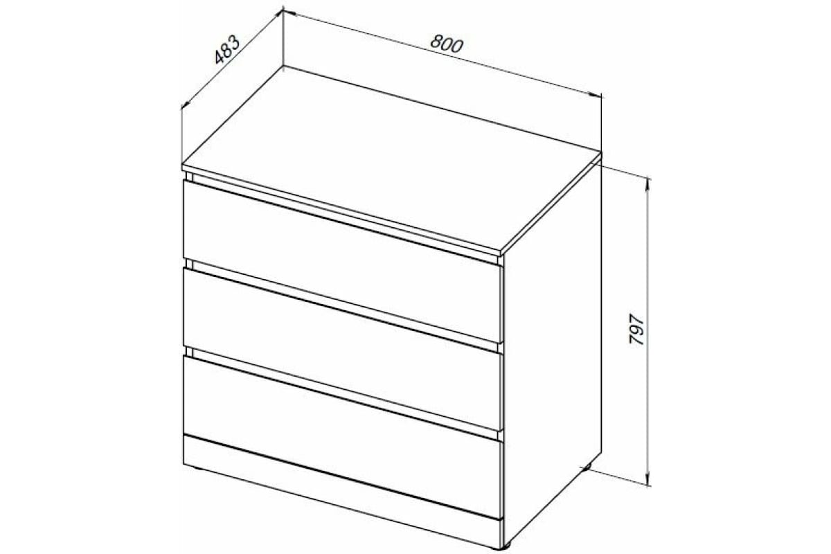 Приобрести aquanet комод сканди 80x48 см, дуб крафт (6 ящиков)