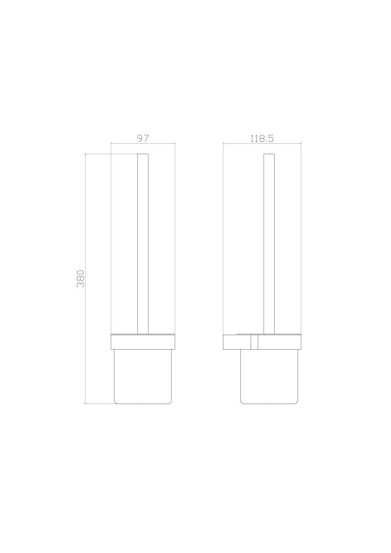 Приобрести туалетный ершик в комплекте wonzon & woghand carbon, черный (ww-7729)